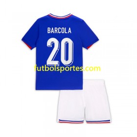 Camiseta Francia Bradley Barcola 20 Niño Primera Equipación 2024